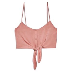 Topshop - Knot Front Crop Camisole Top